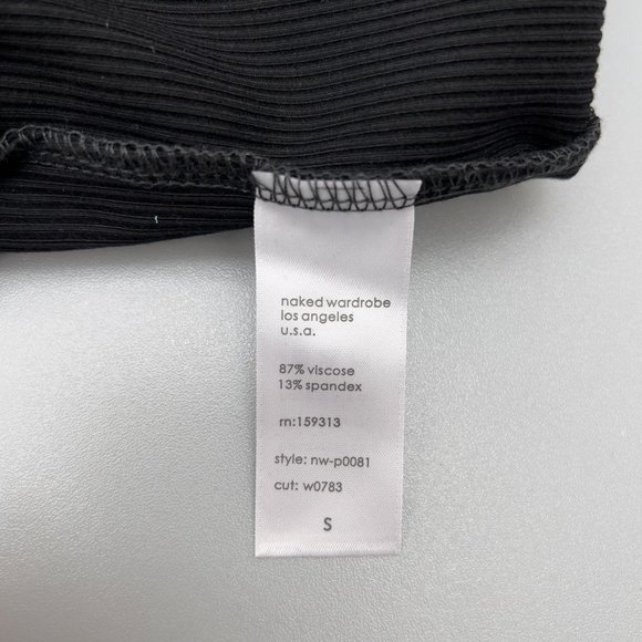 Naked Wardrobe Black Snatched Ribbed Shorts Size S NW-P0081 - Picture 6 of 9